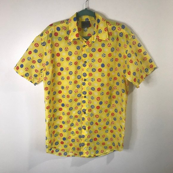 Vintage Y2K 90s Versace Jeans Couture T-shirt Size XS Extra Small Beach Balls - Picture 1 of 12
